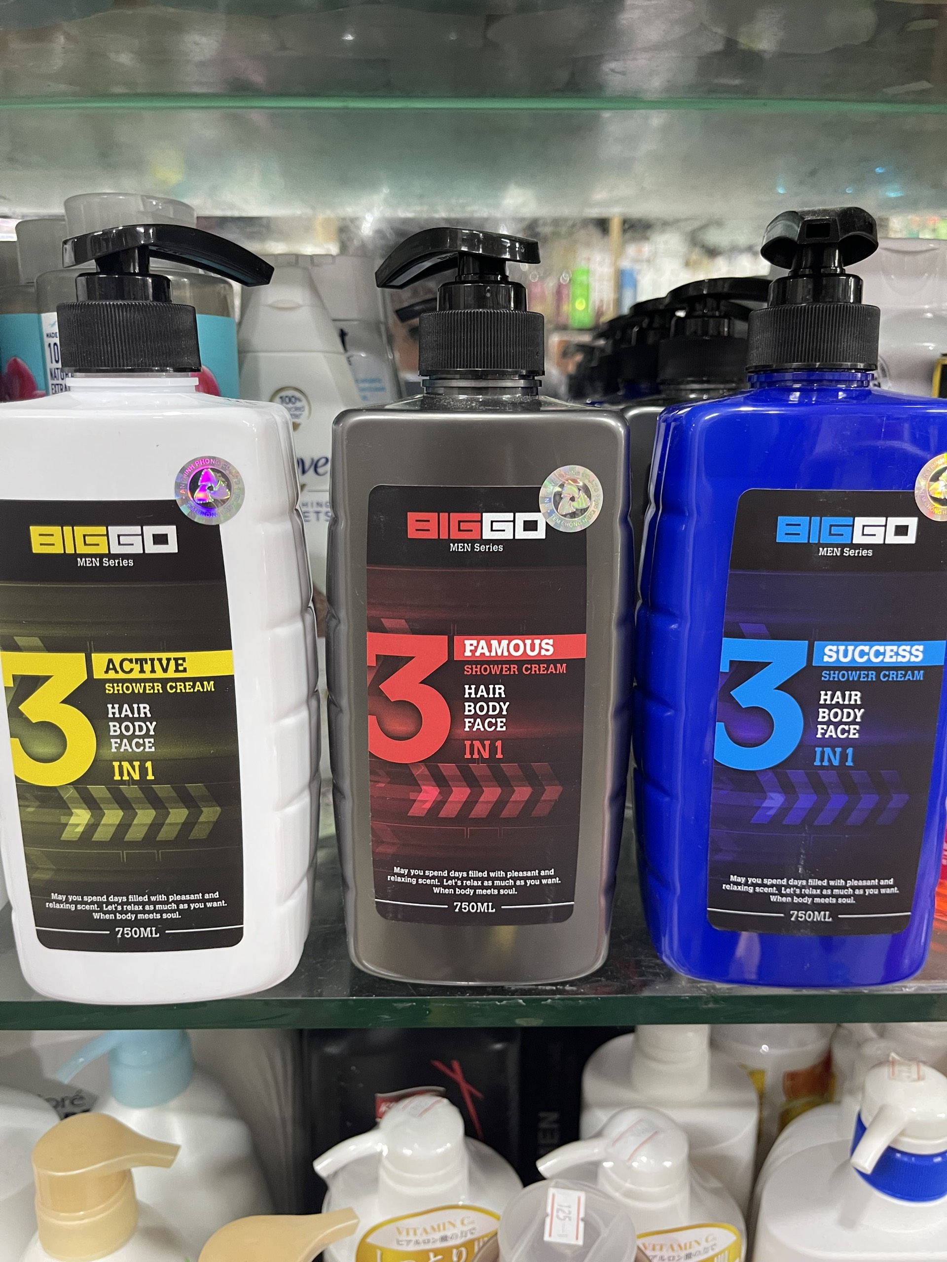 Sữa tắm gội rửa mặt biggo men 3in1 750ml