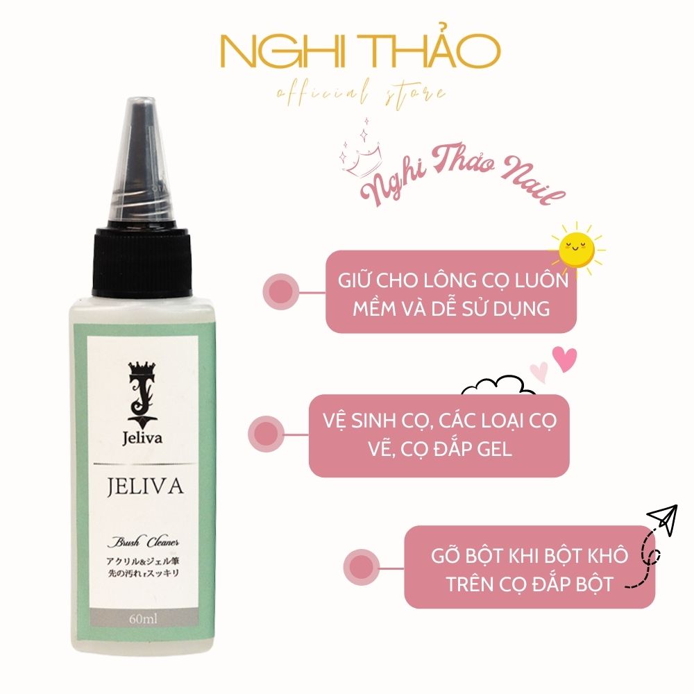 Nước rửa cọ nail Jeliva