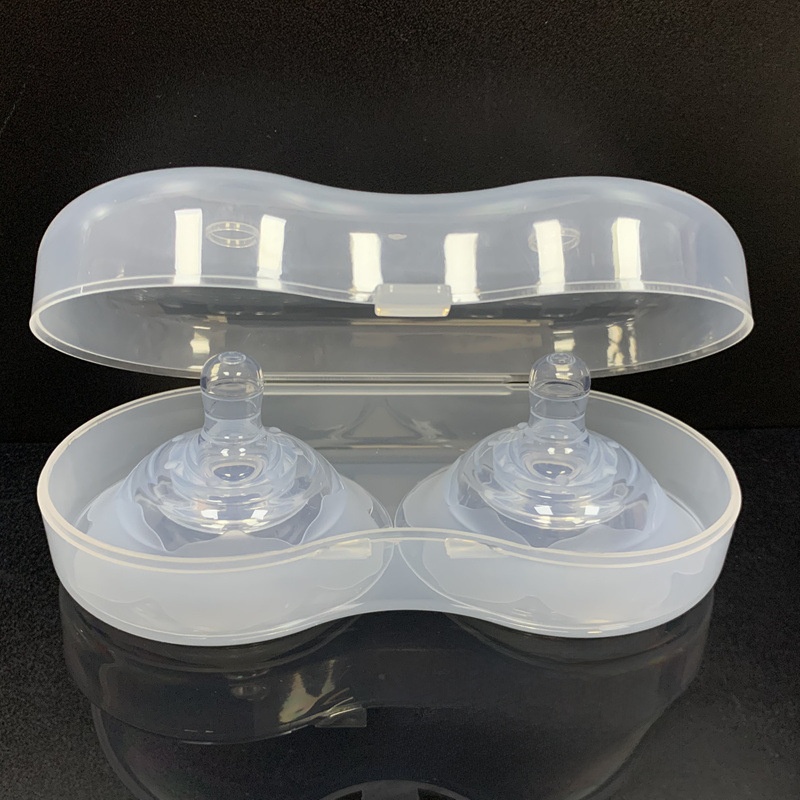 Babies' breast head cover double-layer protection anti-bite breast shield breast paste ultra-thin inner breast-feeding breast cover -1pcs.