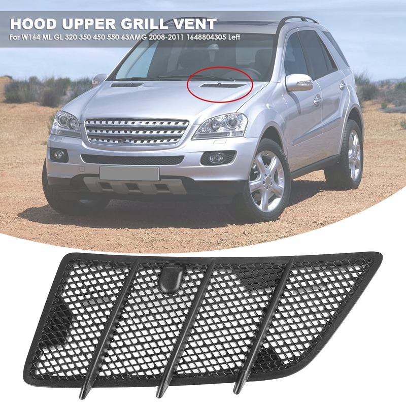 Car Hood Upper Air Vent Grille Cover Trim for Mercedes Benz W164 ML GL