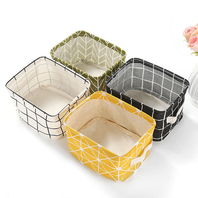 Giỏ Vải Vuông Đựng Đồ Cá Nhân Để Bàn Giỏ Đựng Đồ A3933