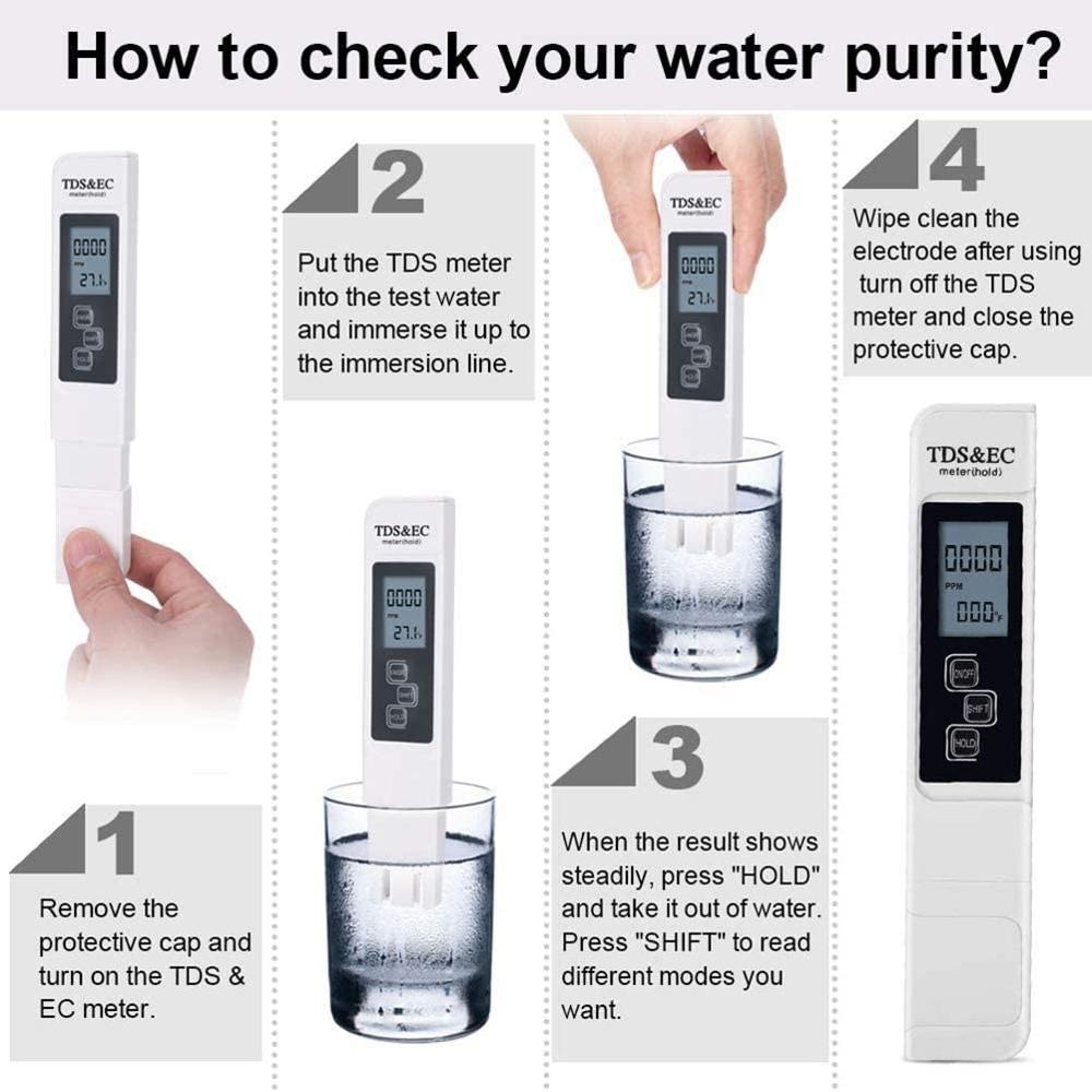 NEW 【Exclusive Discount】Digital Ph Meter Water Quality Tester TDS EC ...