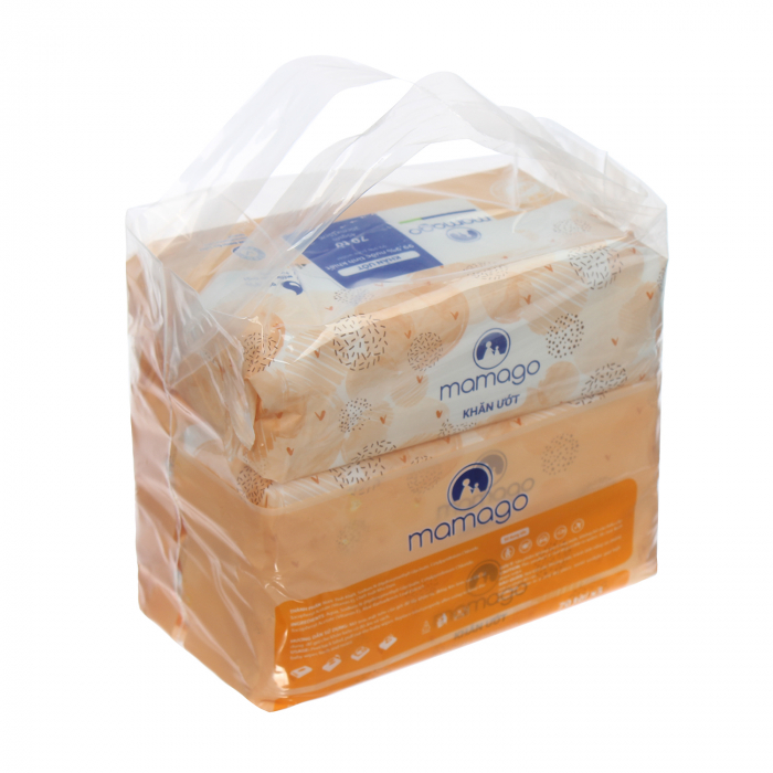 Combo 3 gói khăn ướt tinh khiết Mamago 70pcs MMG