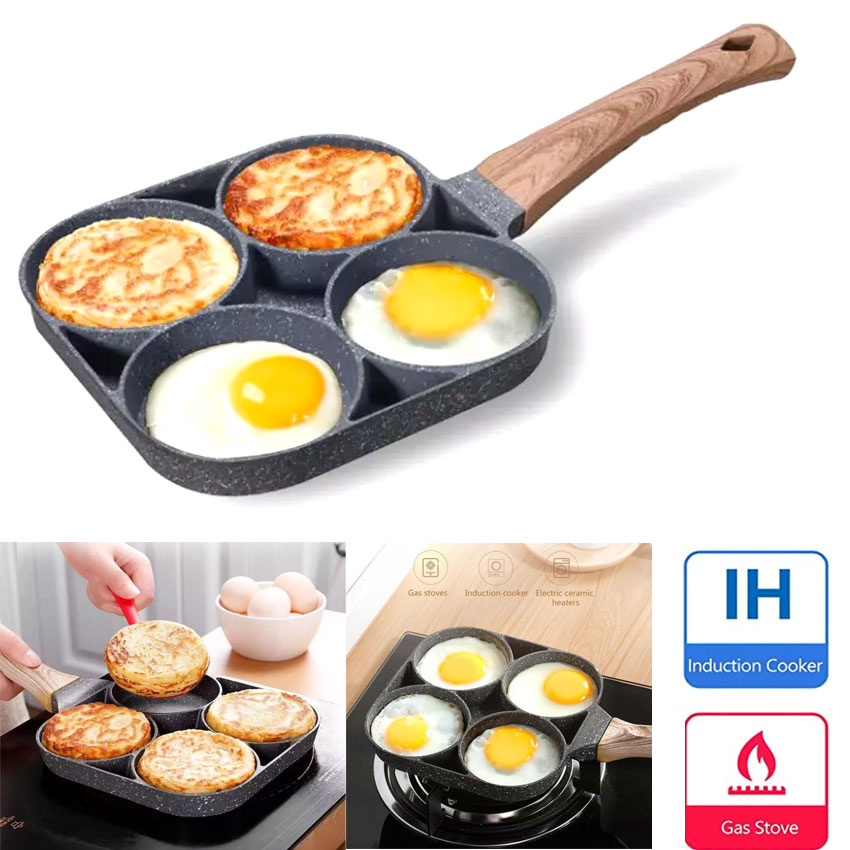 4 hole non stick frying pan        <h3 class=
