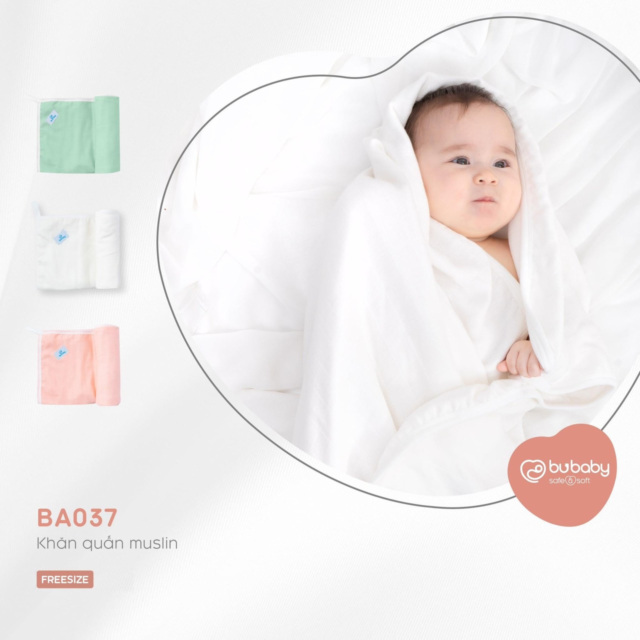 Khăn quấn đa năng Muslin trẻ em Bu
