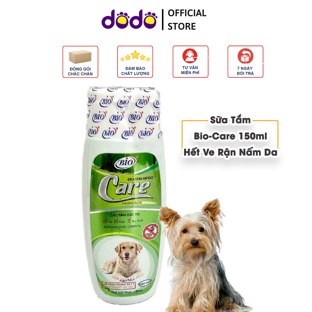 Sữa tắm cho chó mèo bio care đặc trị ve rận, bọ chét 150ml Dodo Pet thumbnail