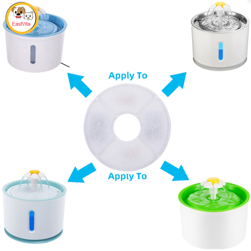 Activated Carbon Filter Element For Pet Water Dispenser Coconut Shell Ion Resin Filter Cotton For Cat Dog Water Fountain Filters