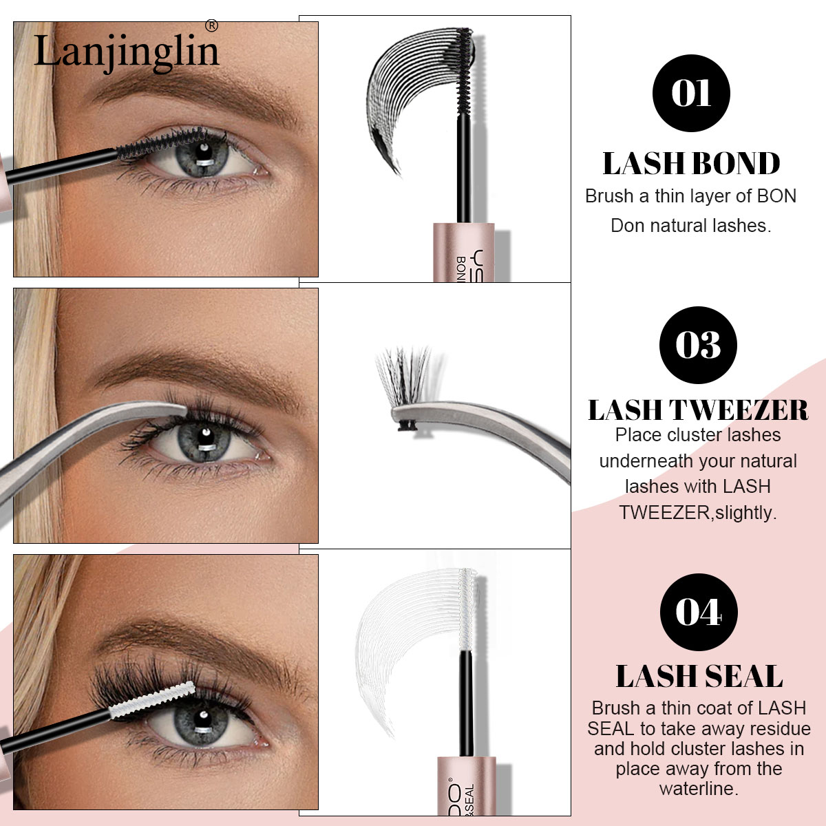 Aweisuan Hot Sale 1PC 2 in 1 Bond and Seal/Lock Dual-Ended Eyelash Glue ...