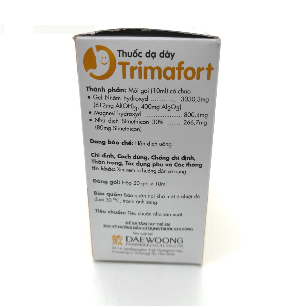 Trimafort - Sữa dạ dày Hàn Quốc Hộp 20 gói