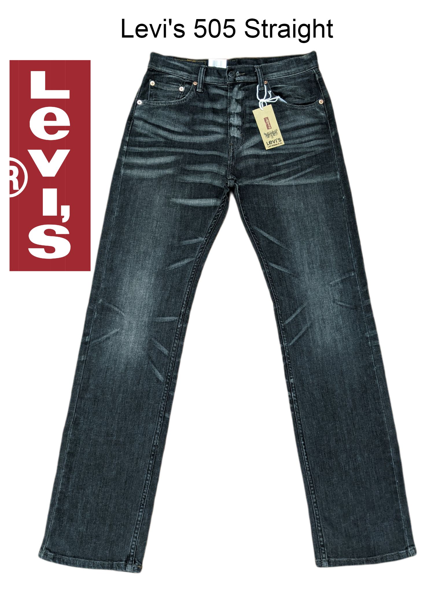 Quần jeans Nam Levi's 505 Straight W30L34 Hàng Hiệu 