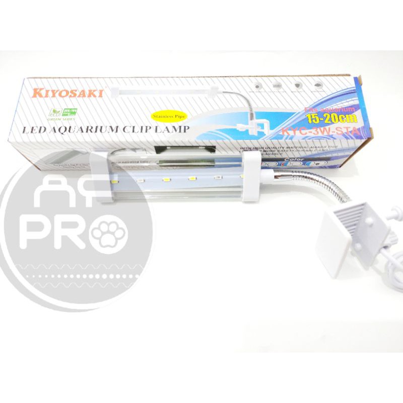 Lampu aquarium led jepit KIYOSAKI KYC 3WATT