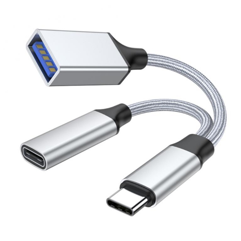 Pd10w fast-charging usb type-c to usbc otg adapter cable for cellphone laptop