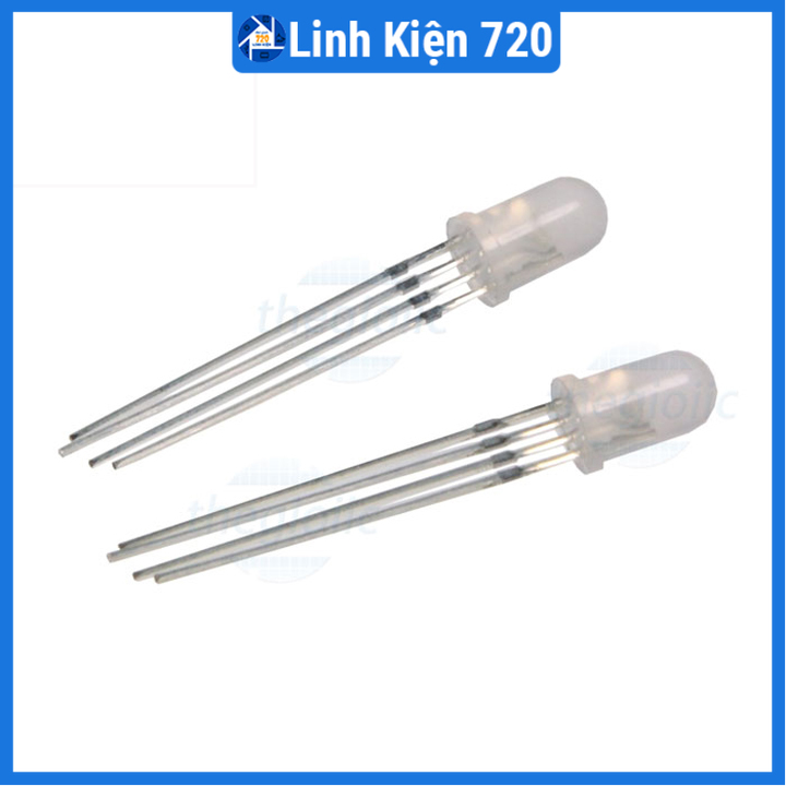 Led RGB đục phi 5mm trang trí, làm mạch