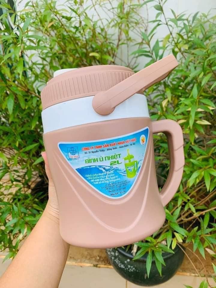 Phích đá, Bình ủ nhiệt Việt Nhật loại nhỏ 2L /Bình giữ nhiệt,ủ nhiệt phích đá cầm tay mini 2lit