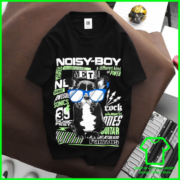 Áo thun icon noisy boy nam nữ chất cotton, áo phông icon noisy boy in họa tiết