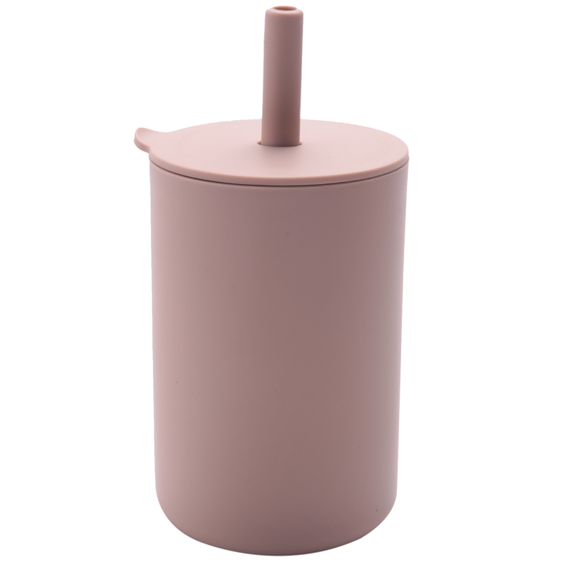 Toddler Cup Kids Silicone Training Cup with Straw Sprill Proof Sippy Cup Drinking Water Cup for Baby Boys Girls