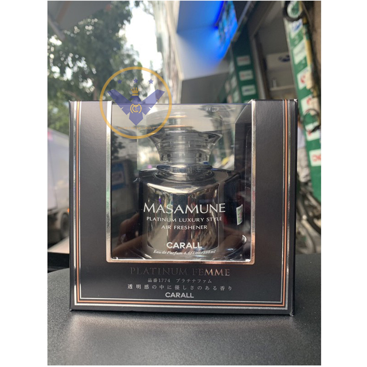 Nước hoa xe hơi gắn taplo ô tô Carall Masamune Premia Luxury 138ml