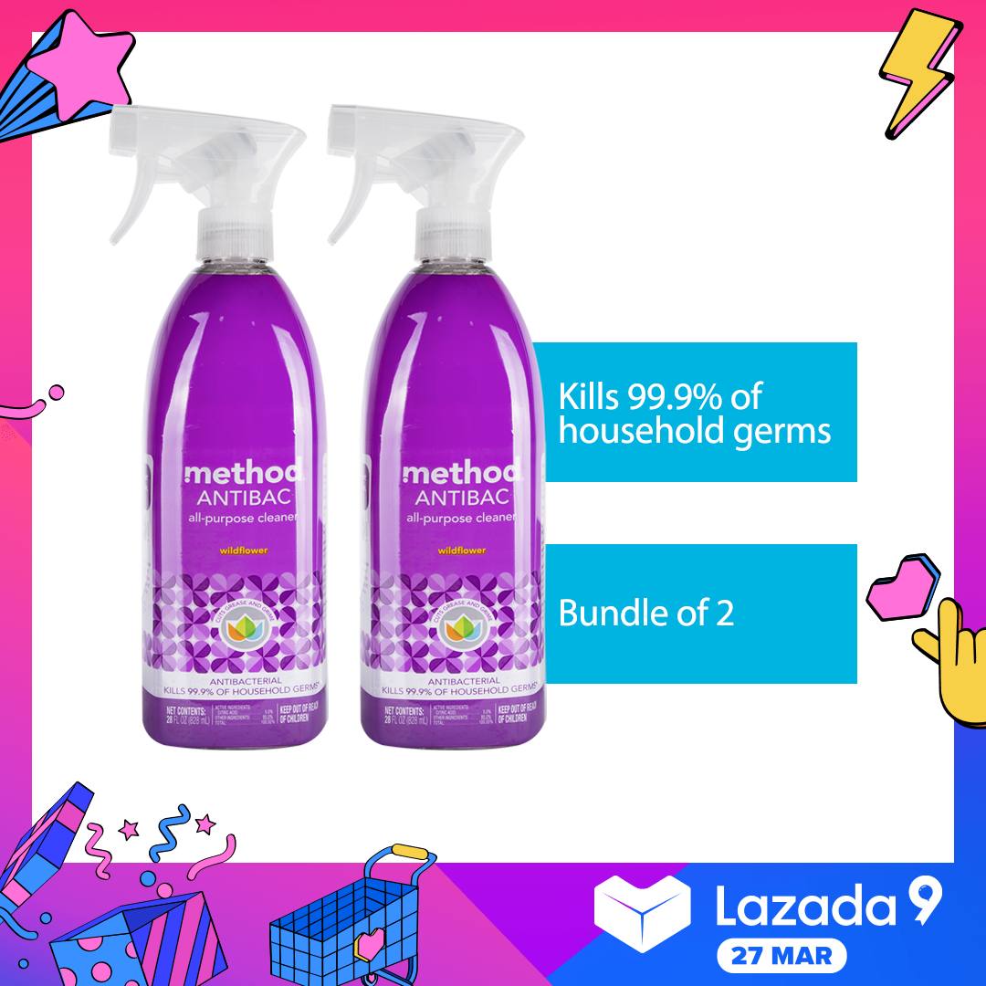 [Bundle of 2] method antibac allpurpose cleaner wildflower 828ml