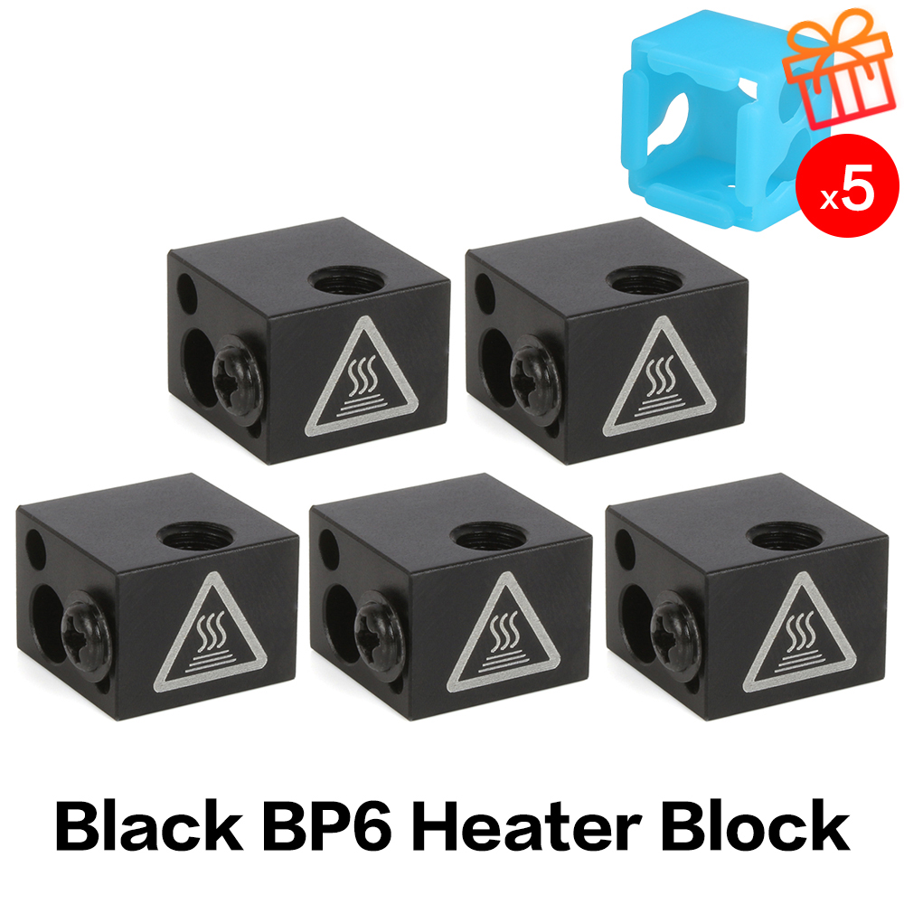 【Customer favorite】XCR 3D Printer Parts Aluminium Heater Block for E3D V6 J-head Hotend Extruder Nozzle V5 BP6 NV6 Volcano Heating Block 5/10pcs. 