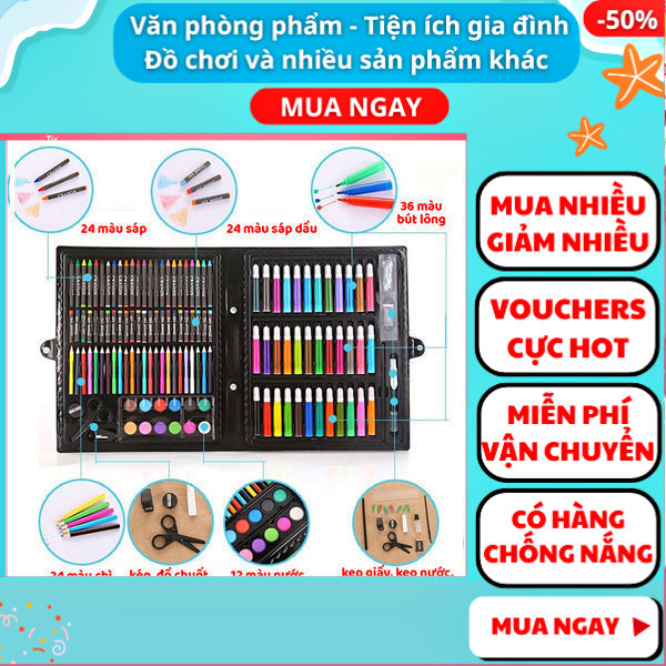 Bộ màu vẽ đa năng 150 món giá tốt , Hộp màu thủ công 150 chi tiết cho bé , Bộ bút màu đa năng 150 món chất lượng , Hộp màu 150 chi tiết cho bé tập tô , Bút màu 150 món cho bé tô vẽ , Nguyễn Thùy Store