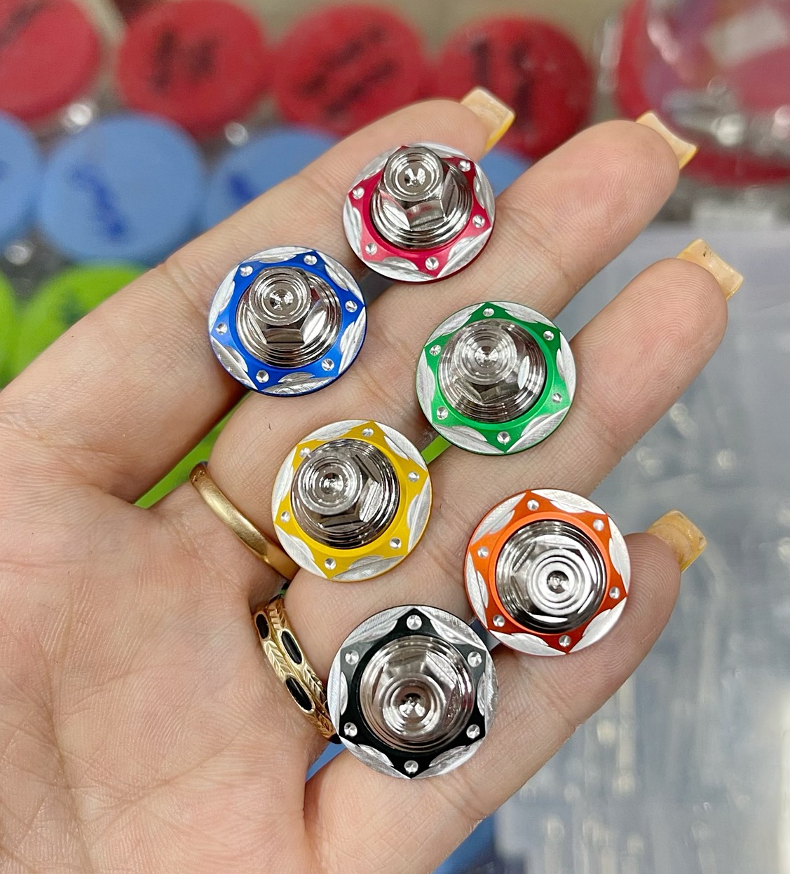 Lông Đền 6Li Nhôm 6 Cánh Nhiều Màu