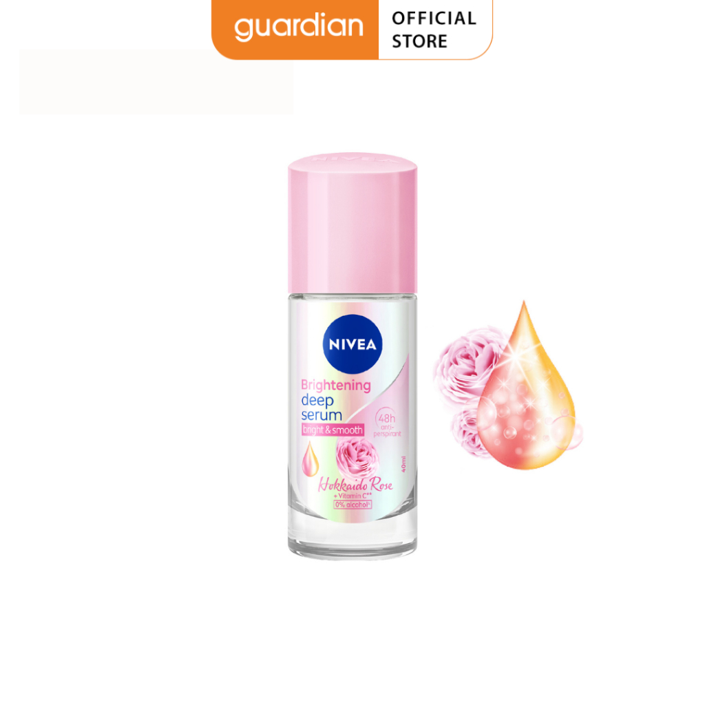 Lăn ngăn mùi serum trắng mịn hương hoa hồng hokkaido nivea 40ml