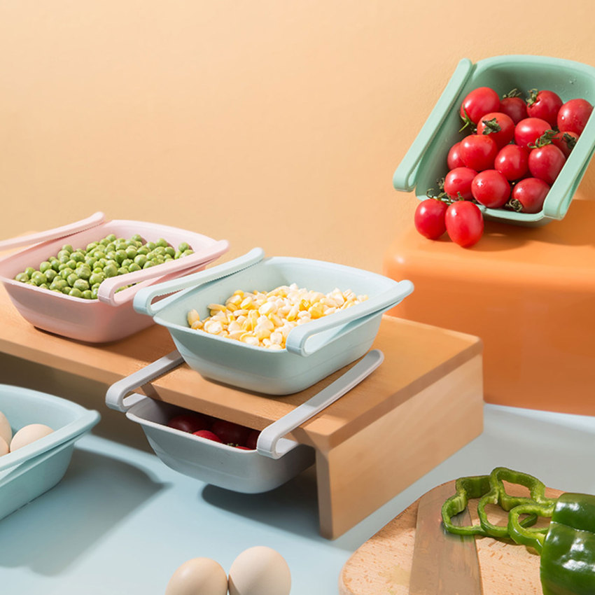 Nhà bếp lưu trữ container tủ lạnh Organizer Pull-out ngăn kéo nhựa tủ lạnh trứng lưu trữ giỏ phụ kiện bếp gia đình