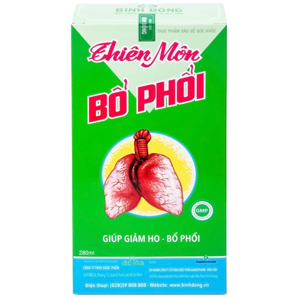 Siro Thiên Môn Bổ Phổi hỗ trợ giảm ho, bổ phổi chai 280ml