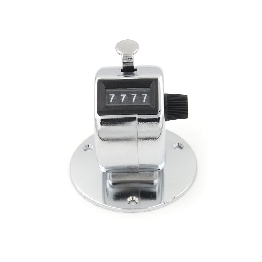 LEI 4 Digit Manual Hand Tally Mechanical Palm Click Counter Round Basecheapprice