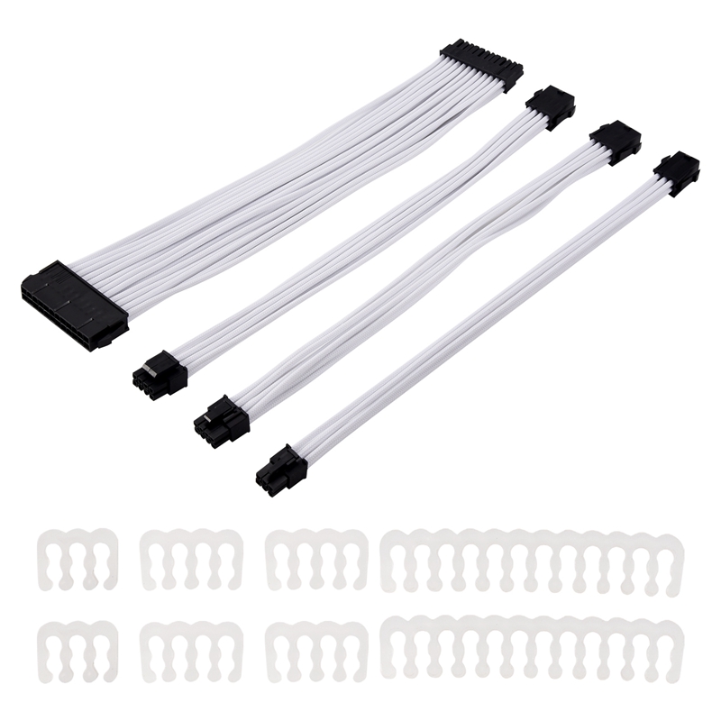Basic extension cable kit; 1pcs atx 24pin/eps 4+4pin/pci-e 8pin/pci-e 6pin power extension cable