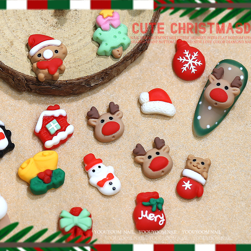 Khay phụ kiện charm noel trang trí móng 12 ô MIAN