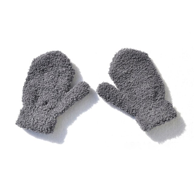 Warm Plush Thick Warm Baby Gloves Winter Plus Velvet Mittens Children Kid Coral Fleece Full Finger Gloves for 1-4Y Kids