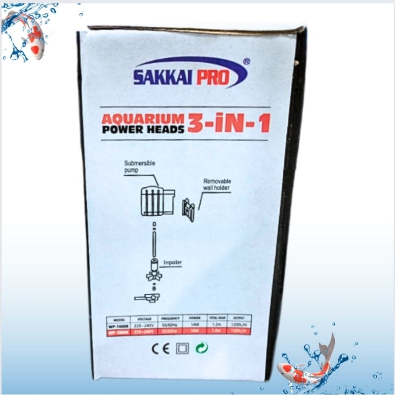 SAKKAI PRO WP 1800K Pompa aquarium kolam