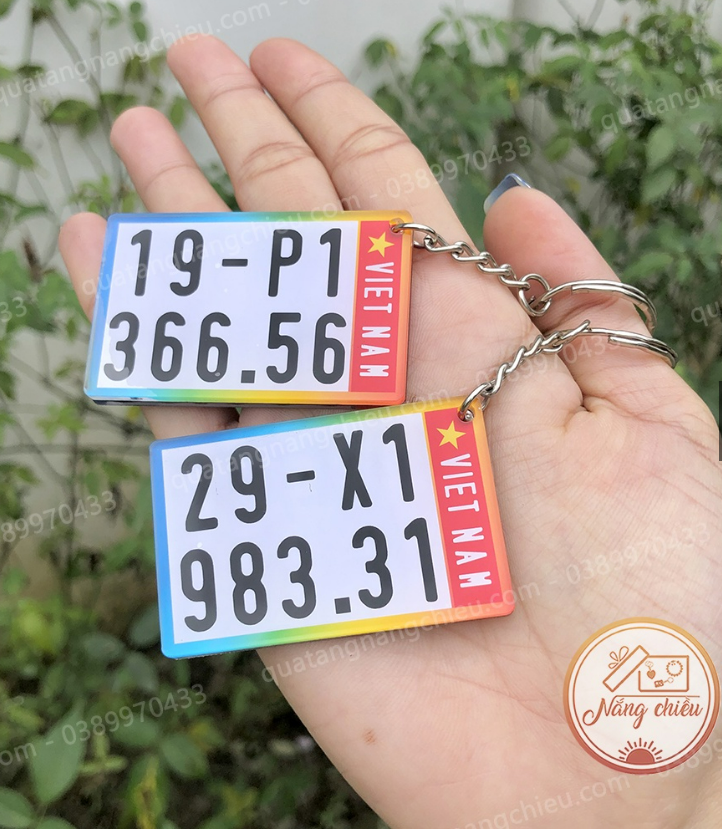 Móc khóa biển hiệu xe - in hình theo yêu cầu - phụ kiện giá rẻ, chất lượng sản phẩm đảm bảo và cam kết hàng đúng như mô tả