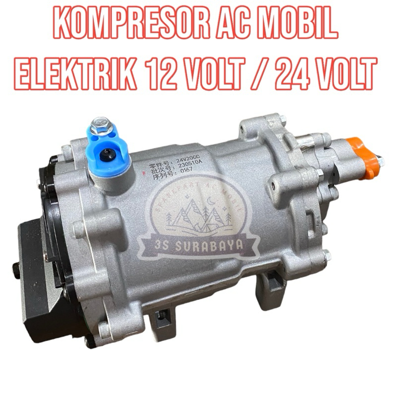 Kompresor Ac Elektrik Mobil Truk Universal Pakai Aki Om ! 12Volt / 24 ...