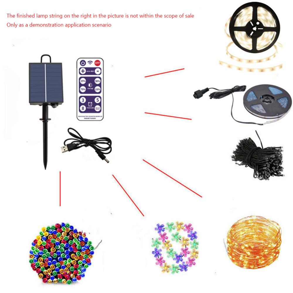 Solar Battery Box LED String Lamp Panel Controller Garden Street Light Decor