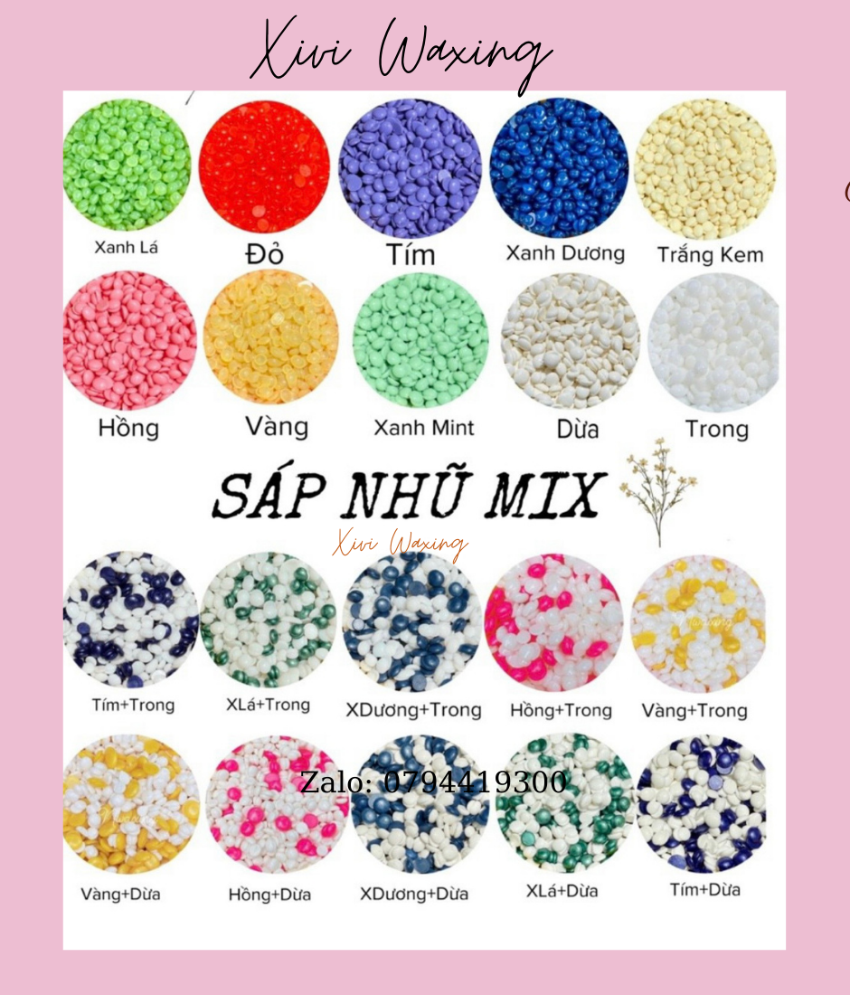 (SAP MÀU CAO CẤP) SÁP WAX LÔNG NÓNG HARD WAX BEANS
