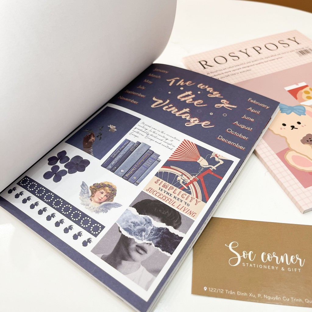 Cuốn sổ sticker dán Rosy Posy 20 tờ Vol 2