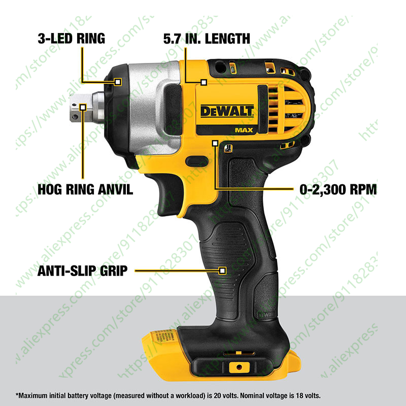 DEWALT DCF880 20V MAX Cordless Impact Wrench Rechargeable