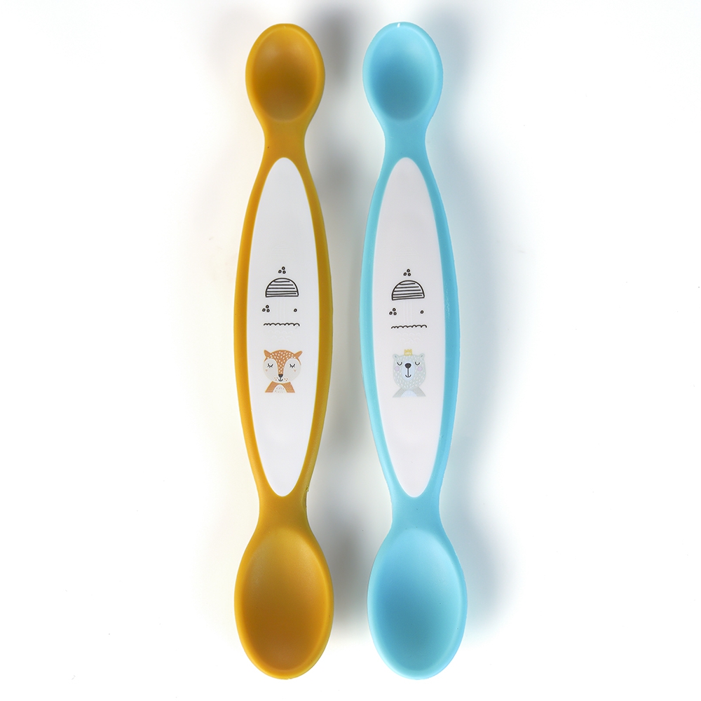 Bộ muỗng 2 đầu ConCung Good (xanh và vàng)