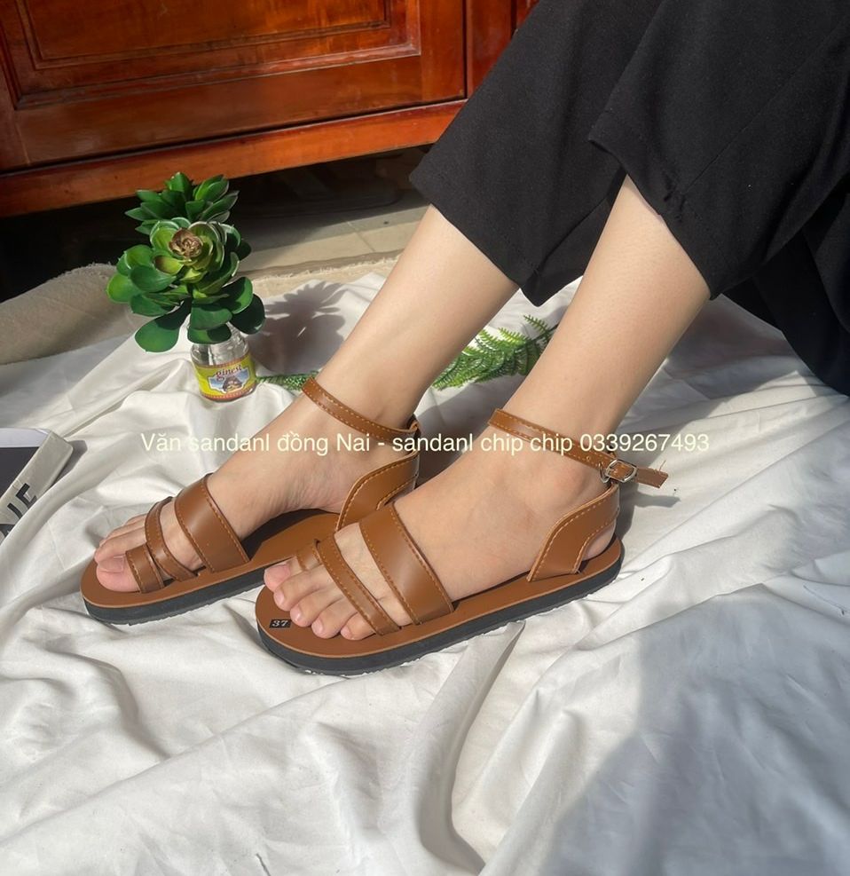 [FREESHIP + HOÀN TIỀN 50K] dép xăng đan nữ màu bò size từ 34 đến 42 ( sandal đồng nai )