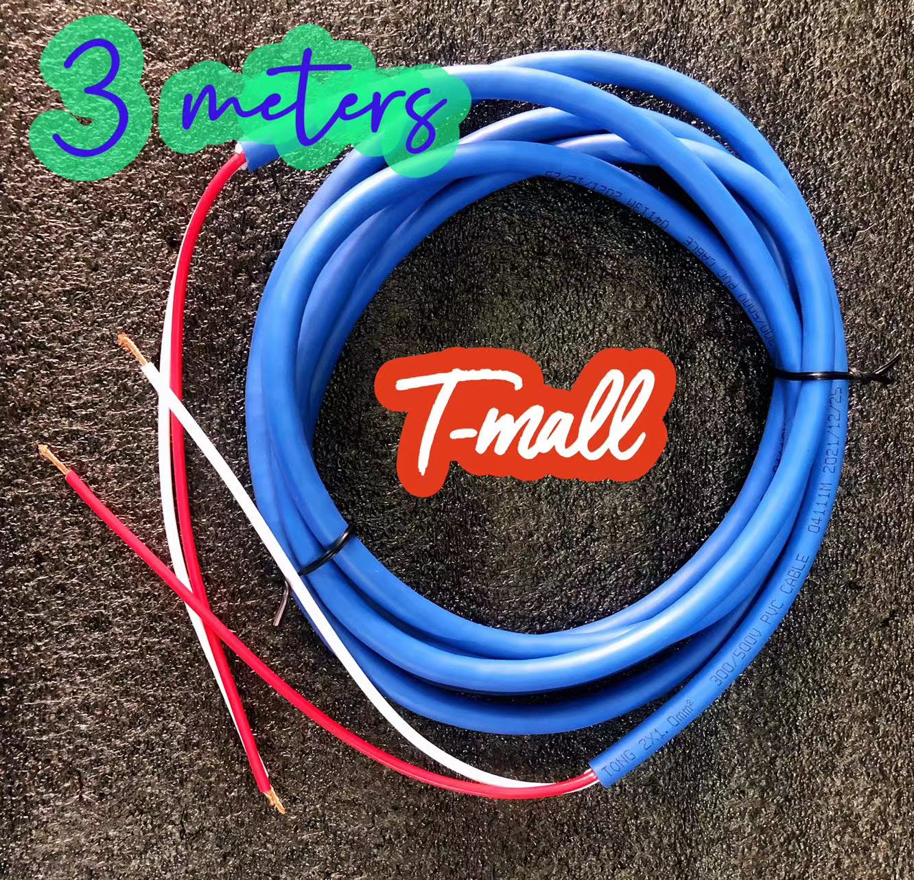 heavy duty 3 meters speaker wire(blue) Lazada PH