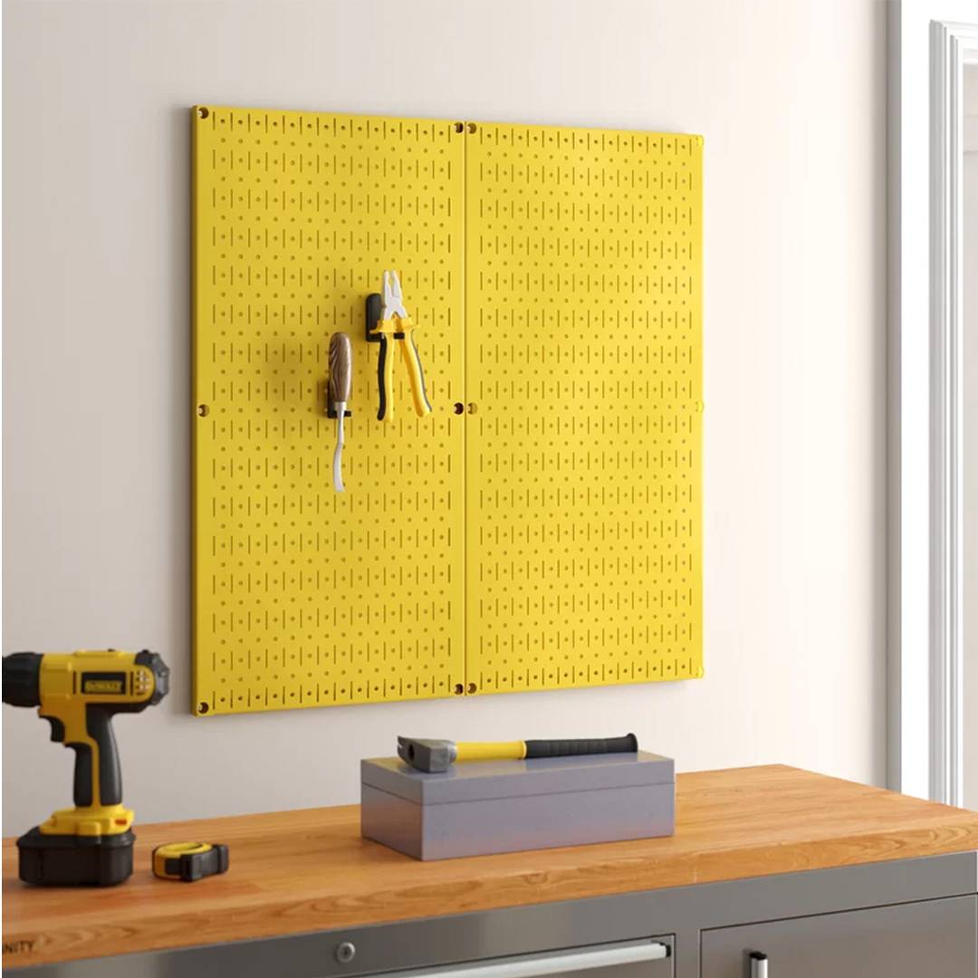 Bộ 2 Bảng treo dụng cụ Pegboard đứng 80×40 – Vàng