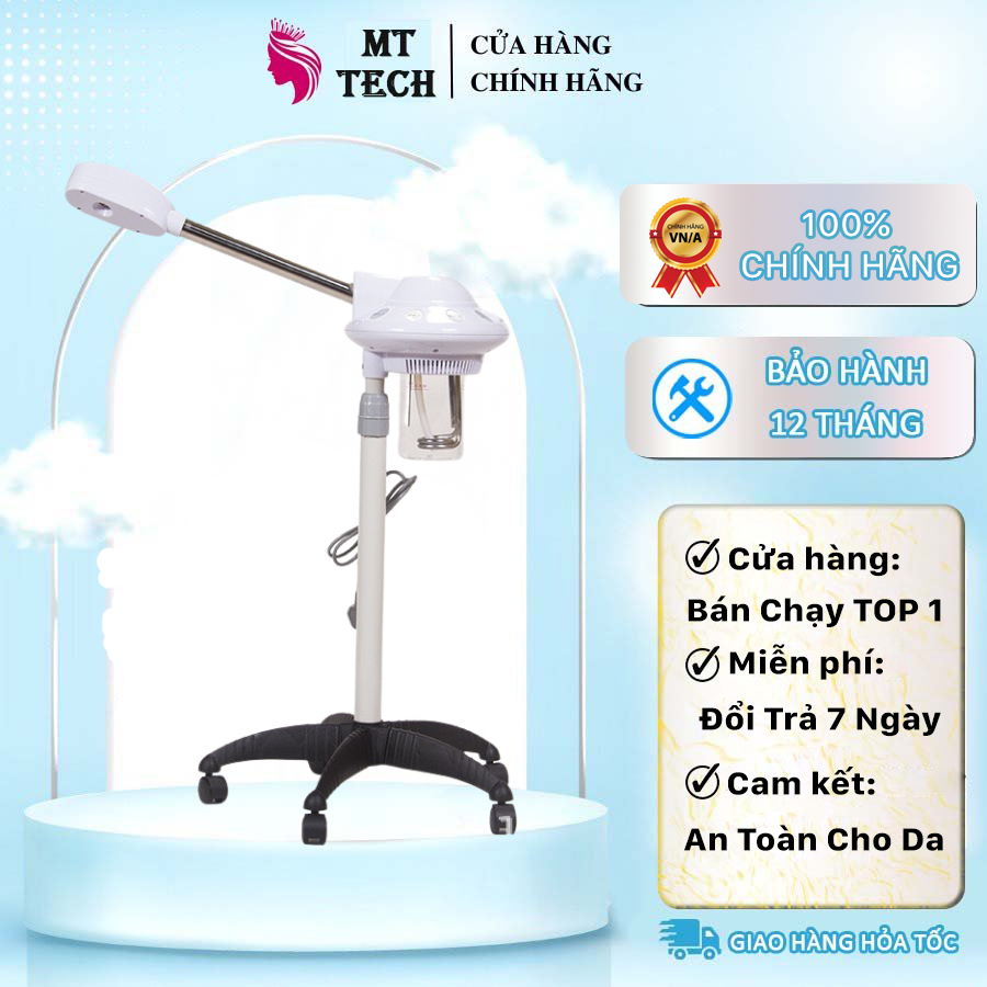 Máy xông 1 cần nóng, xông hơi mặt máy xông mẫu mới có ngăn đựng thảo dược mẫu 2023 bảo hành 12 tháng vvv