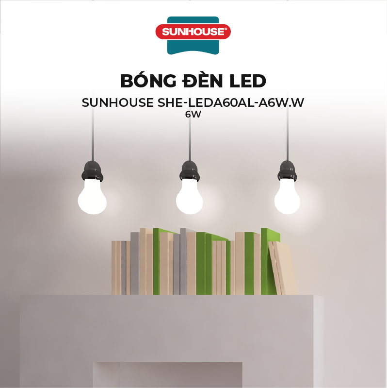 Bóng đèn led Sunhouse SHE-LEDA60AL-A6W.W