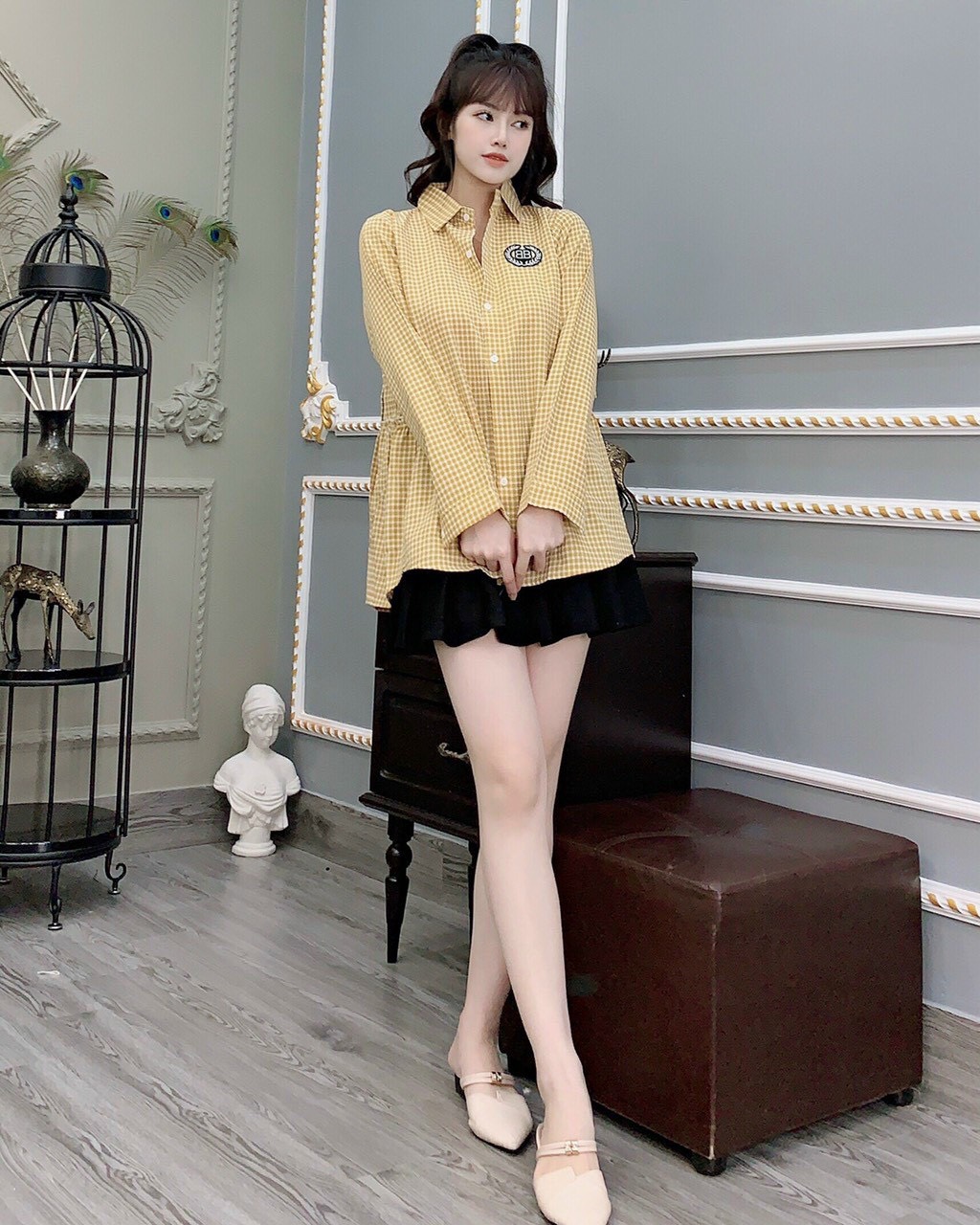 [Hoàn Tiền 6%] Áo sơ mi bầu dài tay XUÂN HÈ