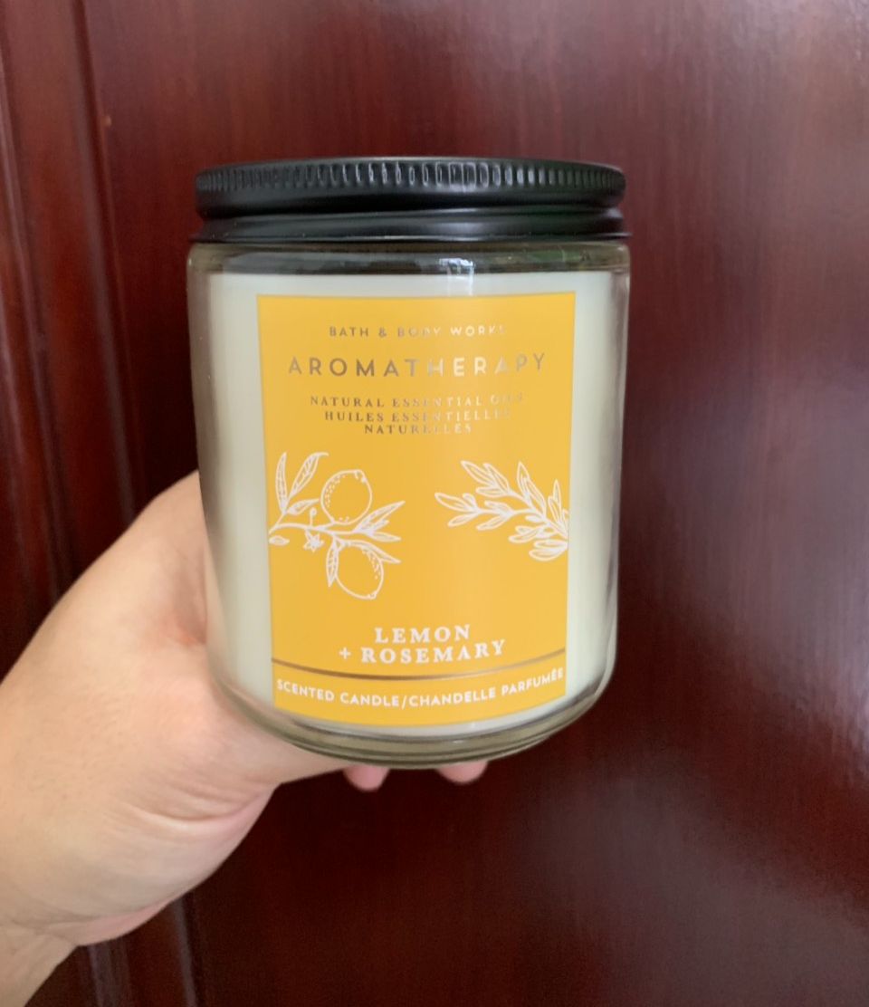 [Lemon rosemary] Nến Thơm 1 bấc Bath And Body Works - 198g