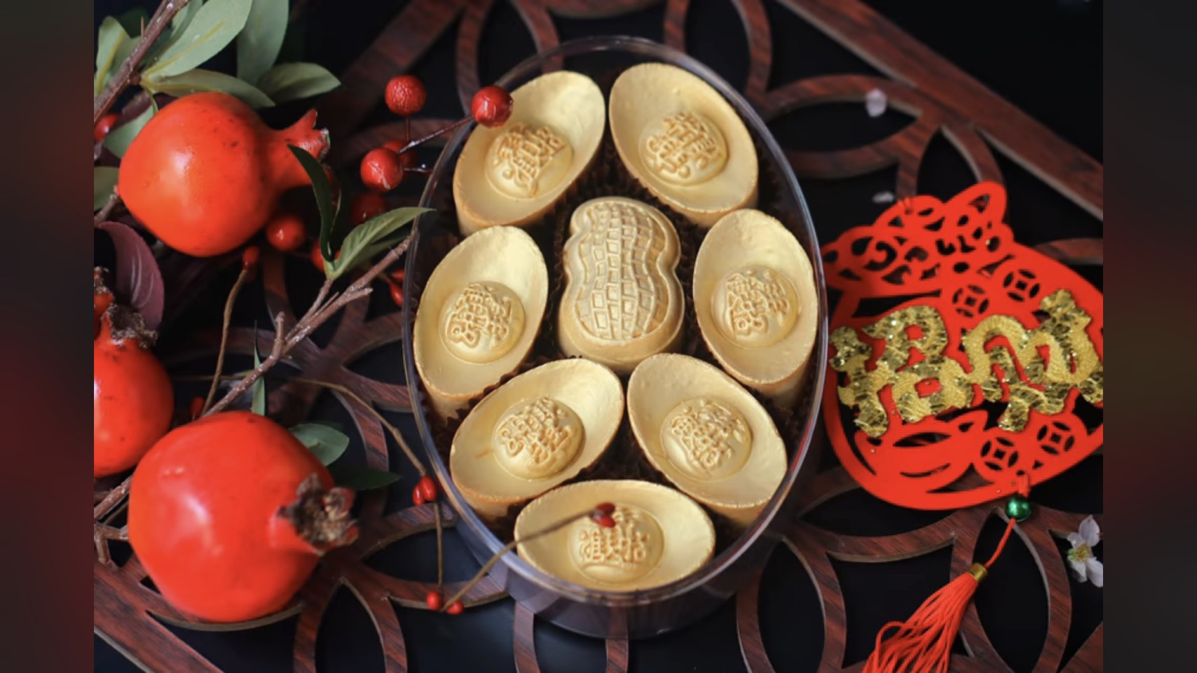 Khuôn trung thu thỏi vàng 4 mặt - 50g