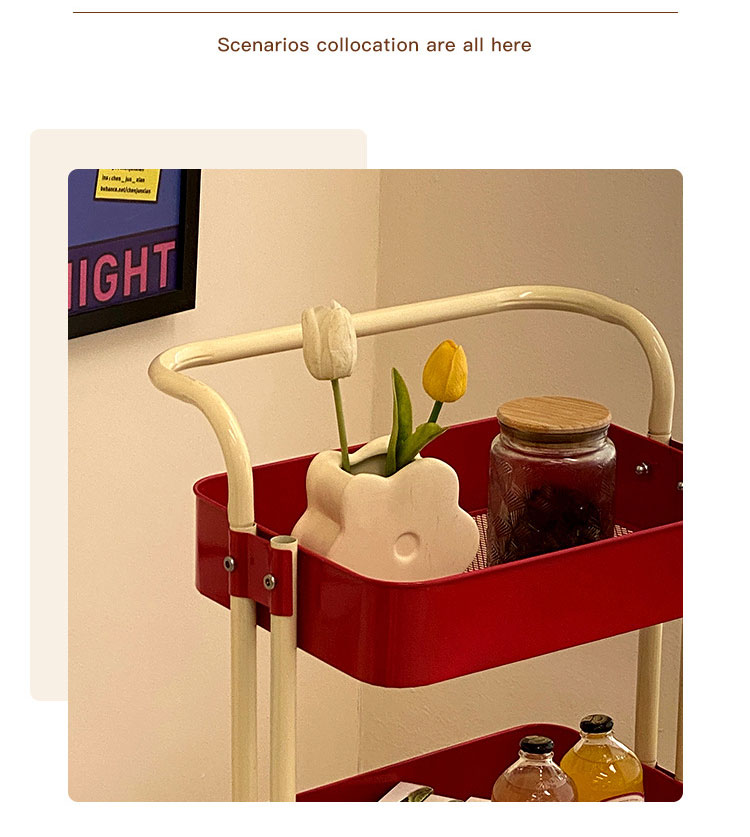 Small trolley, multifunctional toys, snacks, storage rack, floor trolley, storage shelf, bathroom multi-layer finishing shelf