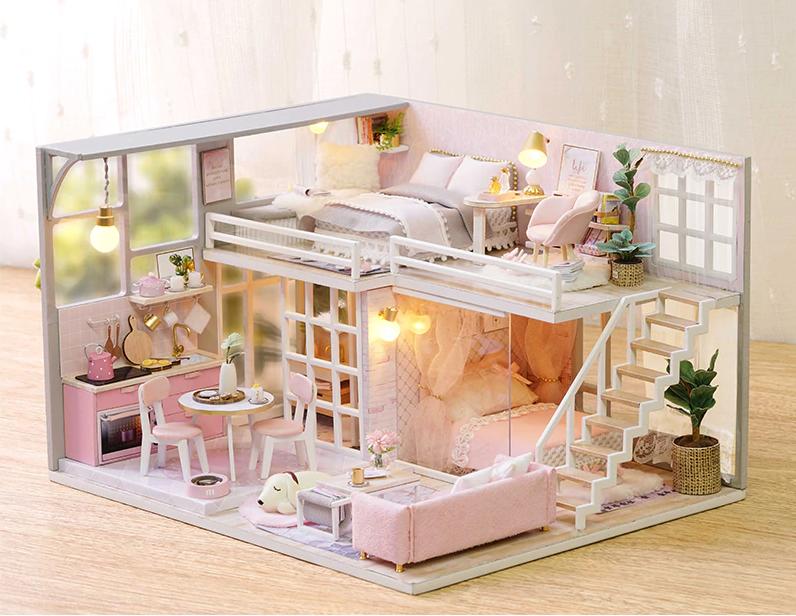 Bộ mô hình lắp ghép DIY- Căn phòng búp bê H-016